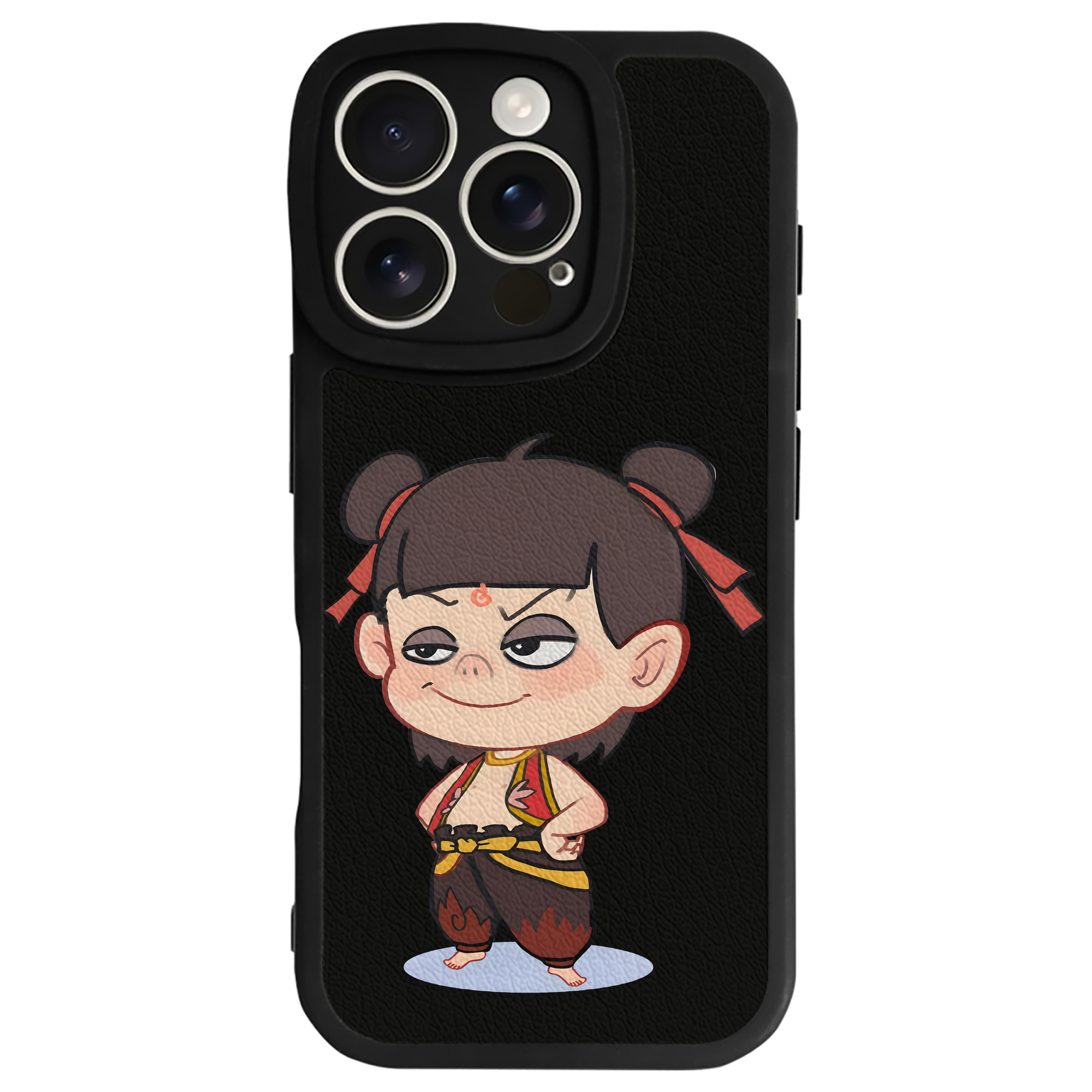 （画像用） Ne Zha 2 ナタ 魔童の大暴れ 【iPhone 16シリーズ対応】シリコンスマホケース（レザー調） 材質：シリコン